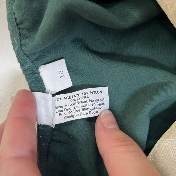 Vintage Acqua & Pelle sz. 10 Green Faux Suede Western Style 1-pc Bathing Suit - Picture 6 of 12